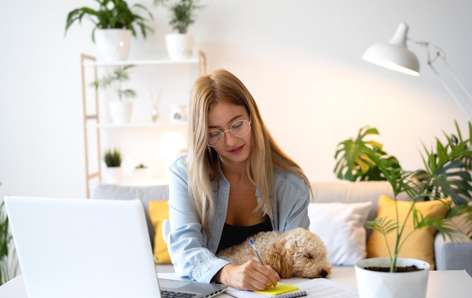 Bureau moderne avec analyses financières et graphiques d'investissement